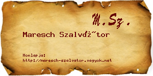 Maresch Szalvátor névjegykártya